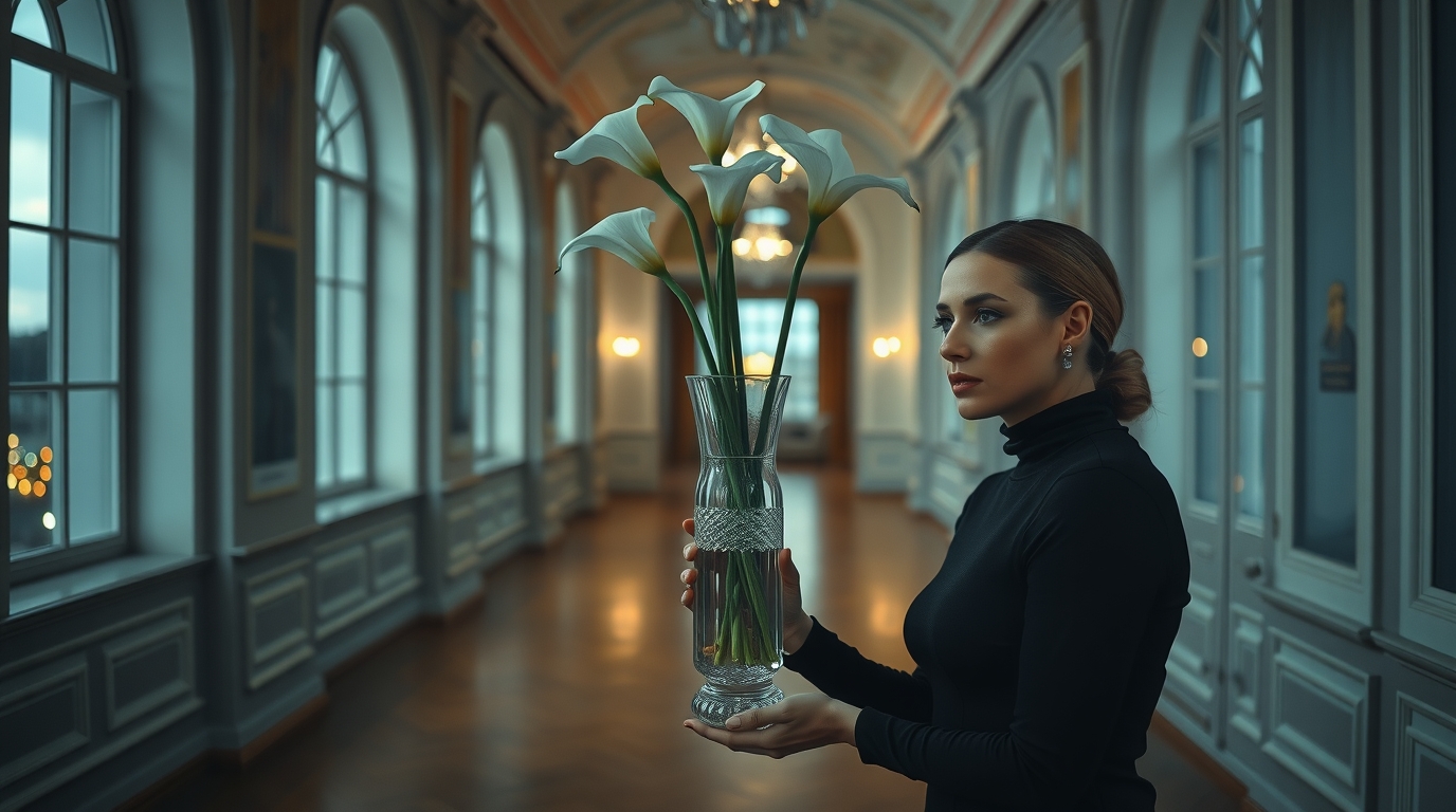 Элегантный интерьер с помощью стеклянных ваз